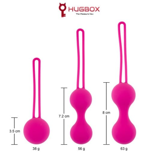 Kit placer sensual Hugbox Estimulador de clítoris + Vibrador Wand + Bolas de geisha silicona premium
