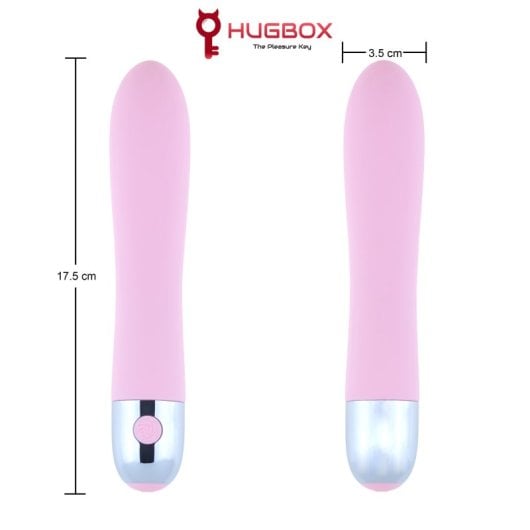 Vibrador Hugbox Ultimate Silicone Cirúrgico 10 Modos IPX7 Motor Silencioso Vermelho/Rosa