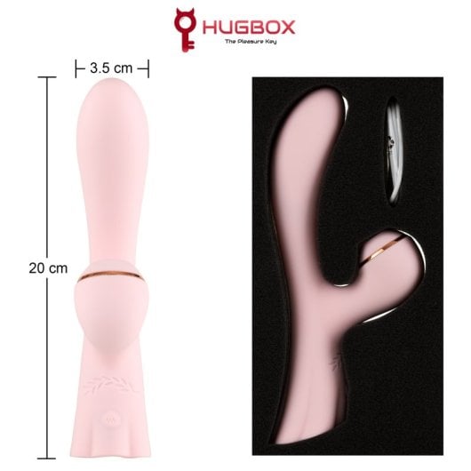 Estimulador 2 en 1 Hugbox 15 programas succión y vibración ultrasilencioso sumergible silicona quirúrgica