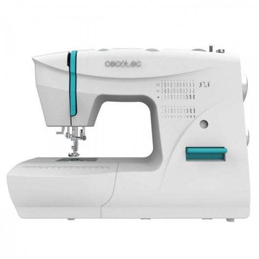 Máquina de coser Cecotec 66 puntadas, ojal 4 pasos, luz LED, brazo libre, accesorios completos