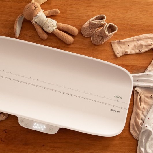 Báscula Baby Scale Cecotec LED Tara Hold 50g-40kg 60x25cm Metro Incluido