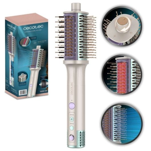 Rizador Cecotec 4 en 1 BLDC 1500W, cerámica avanzada, ion real, cable giratorio 360°
