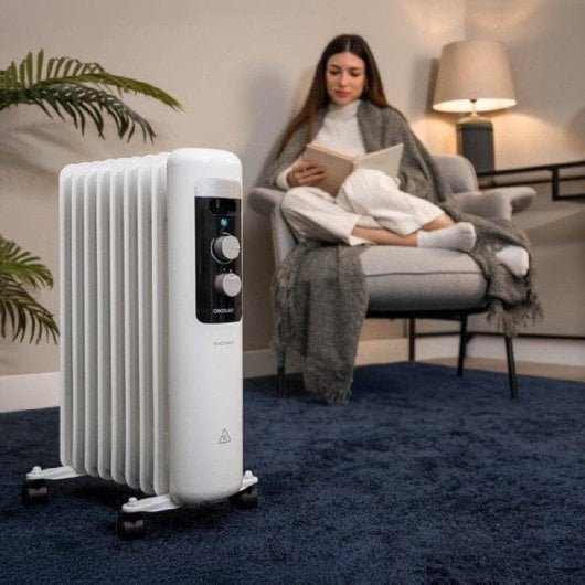 Radiador a Óleo Cecotec ReadyWarm 950 Space White 2000W 9 Elementos