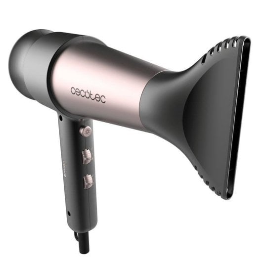 Phon Ionico Professionale Cecotec Bamba IoniCare RockStar Retro 2000W 3 Temperature 2 Velocità Diffusore Nero Rosa