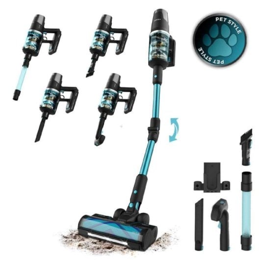 Aspirateur sans fil Cecotec 300AW Home&Car Pack, autonomie de 90 minutes, brosse sans poils