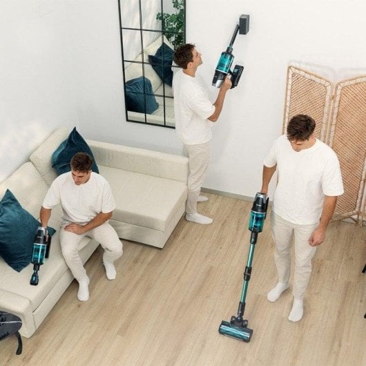 Aspiradora sem fios Cecotec Conga Rockstar 9500 Lunar Pet Flex 300AW 90min HairLess Brush Kit Home&Car