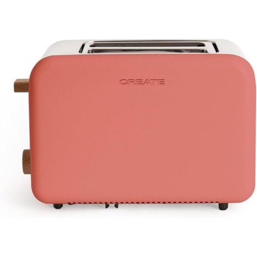 Tostadora Create Retro XL 1500W dobles ranuras extra anchas 6 niveles funciones automáticas