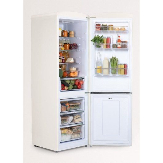 Frigorífico Create Combi No frost 186cm 330L Clase D Pastel No-Frost Luz silencioso