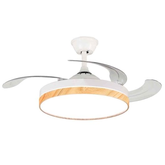 Ventilador de Techo Grunkel Motor DC 20W 6 Velocidades LED Ajustable Aspas Retráctiles
