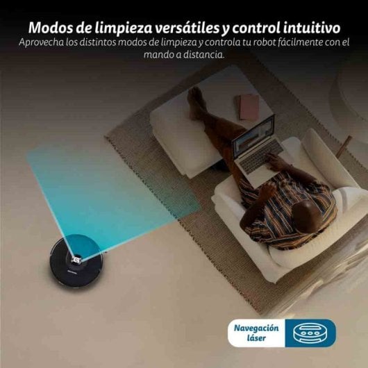 Robot Aspirador Grunkel con navegación láser, 5000Pa succión, autovaciado y control por voz