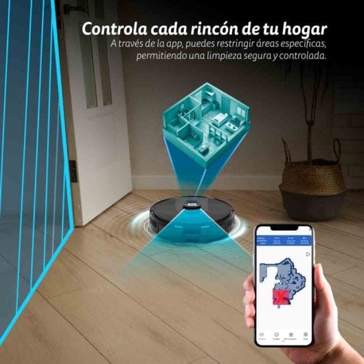 Robot Aspirador Grunkel con navegación láser, 5000Pa succión, autovaciado y control por voz