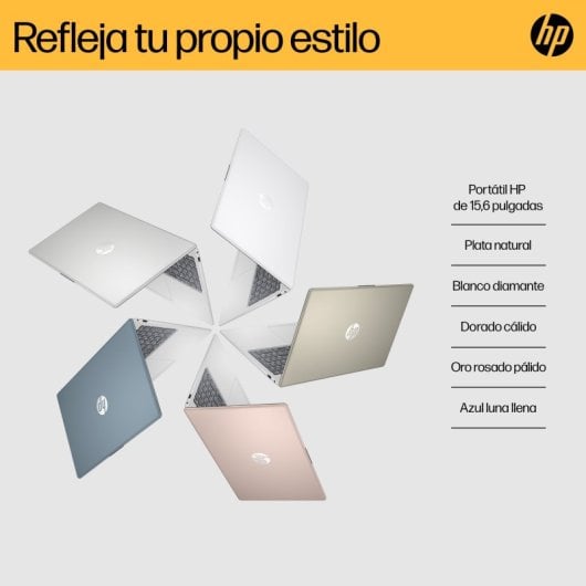 Portátil HP 15-fc0130ns 15.6" AMD Ryzen 7 7730U 8GB 512GB SSD Windows 11 Cámara HD Wi-Fi 6 Plata