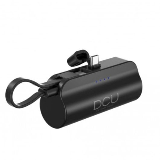 Batería externa DCU Tecnologic 5000mAh USB-C Soporte Horizontal, Protecciones Inteligentes