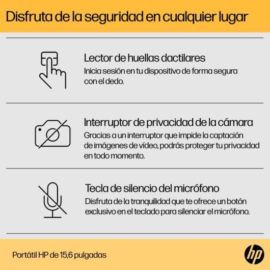 Portátil HP 15-fc0126ns 15.6" AMD Ryzen 5 7520U 16GB 512GB SSD FHD Windows 11 NumPad