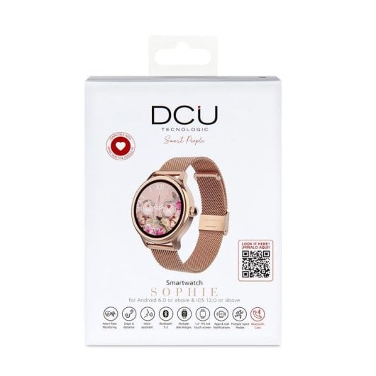 DCU Tecnologic Smartwatch BT 5.3 39,8mm IPS Gold Metall SpO2 Herzfrequenz IP67