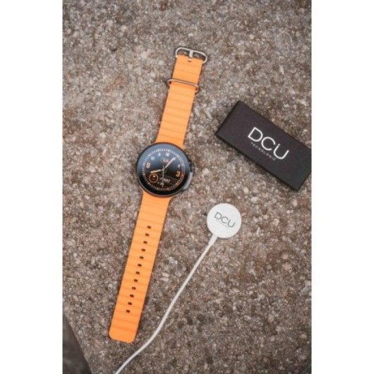 DCU Tecnologic Bluetooth NFC 44mm AMOLED Schwarz Orange Einheitsgröße IP67 SpO2 Schlafmonitor
