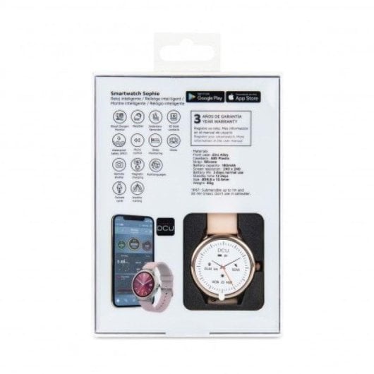 DCU Tecnologic 34157090 Bluetooth 5.3 39mm IPS Gold Einheitsgröße IP67 SpO2 Herzfrequenz Schlaf