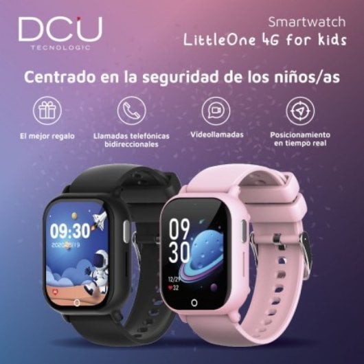 Smartwatch DCU Tecnologic GPS+AGPS+LBS+WIFI 4G Video llamadas, Botón SOS, IP67, Extras para niños