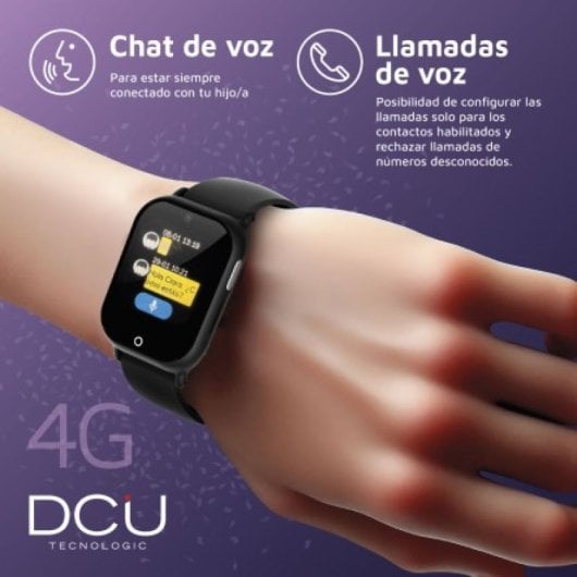 Smartwatch DCU Tecnologic GPS+AGPS+LBS+WIFI 4G Video llamadas, Botón SOS, IP67, Extras para niños
