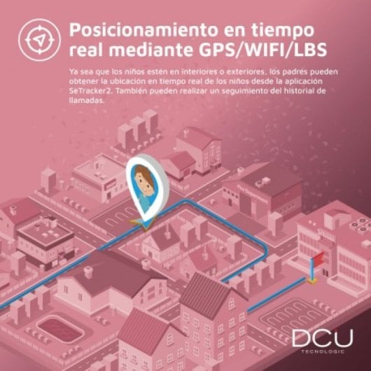 Smartwatch DCU Tecnologic GPS+AGPS+LBS+WIFI 4G Video llamadas, Botón SOS, IP67, Extras para niños