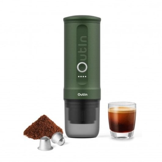 Machine à expresso portable Outin 7500 mAh 20 bars, double capsule/moulu, pression professionnelle