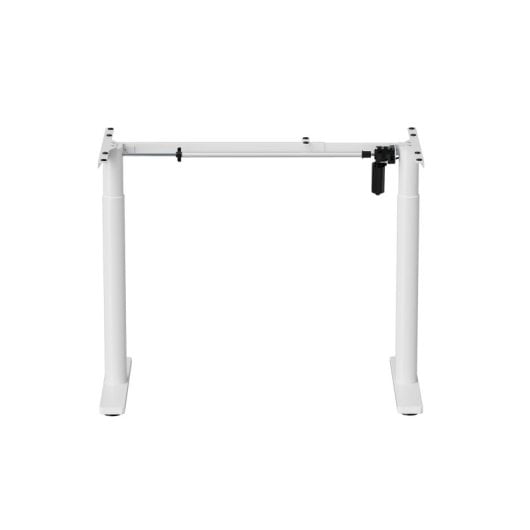Structure de bureau motorisée Kimex 150-5004, blanche, hauteur électrique, 80 kg, acier