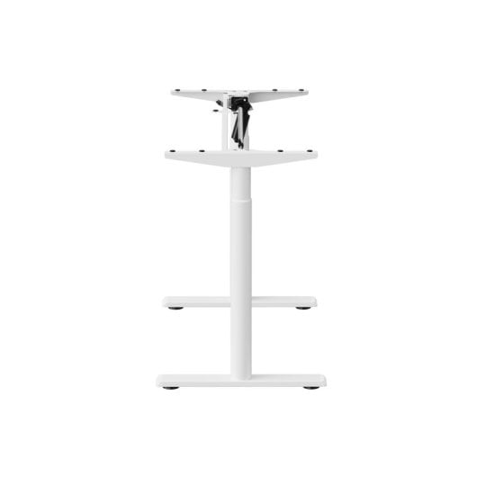 Structure de bureau motorisée Kimex 150-5004, blanche, hauteur électrique, 80 kg, acier