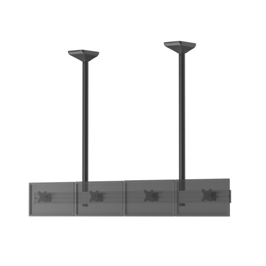 Kimex 031-4432K2 Suporte de Teto para 4 Ecrãs 32″ VESA com Altura Regulável 150cm