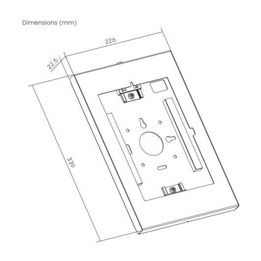 Kimex 091-3044b Supporto universale antifurto per tablet Apple/Samsung 9,7-11", acciaio bianco