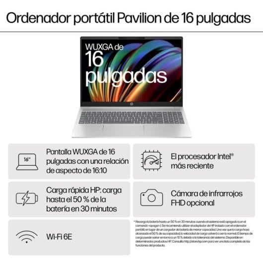 Portátil HP Pavilion 16-af0025ns Intel Core Ultra 5 16GB 512GB SSD OLED 2K Azul