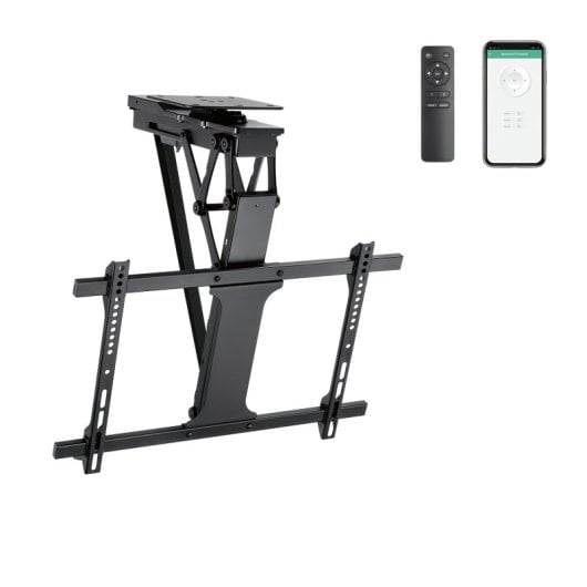Kimex 018-7065W Supporto da soffitto motorizzato pieghevole 32-75″ RF WiFi 35 kg Nero