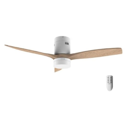 Cecotec  Energysilence Aero 5600 Classic Ventilador De Techo Con Luz Y Mando 40W Madera/Blanco