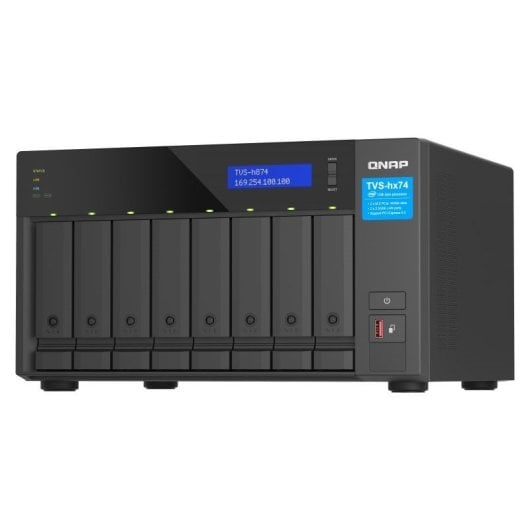 Nas Qnap Tvs-h874-i5-32g Stockage réseau haut de gamme, performances exceptionnelles, 8 baies, Intel Core I5, 32 Go, sauvegarde en temps réel, virtualisation.