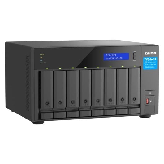 Nas Qnap Tvs-h874-i5-32g Stockage réseau haut de gamme, performances exceptionnelles, 8 baies, Intel Core I5, 32 Go, sauvegarde en temps réel, virtualisation.