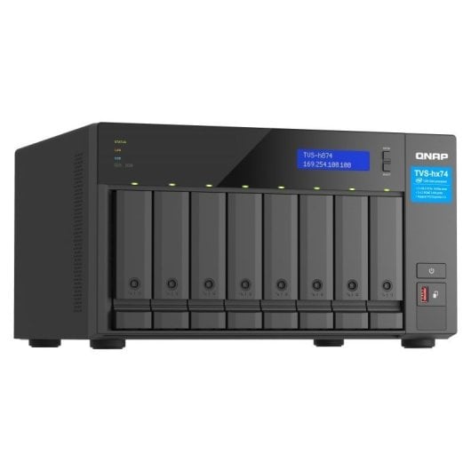 Nas Qnap Tvs-h874-i5-32g Stockage réseau haut de gamme, performances exceptionnelles, 8 baies, Intel Core I5, 32 Go, sauvegarde en temps réel, virtualisation.