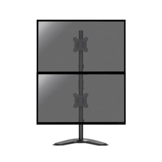 Support de bureau Kimex 015-1152 pour 2 écrans 17-32″ VESA 9 kg pivotant noir