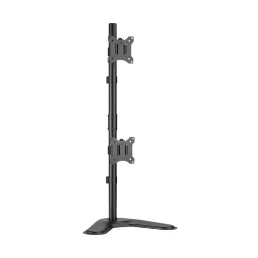 Support de bureau Kimex 015-1152 pour 2 écrans 17-32″ VESA 9 kg pivotant noir