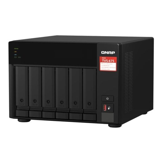 Qnap Qnap Nas Tvs-675-8g Zuverlässige und effiziente Netzwerkspeicherlösung mit 6 Einschüben, 60 TB, Quad-Core, 8 GB RAM, 2 Gigabit-Ethernet-Ports, vielseitigen Funktionen und Anwendungen. Ideal für kleine und mittlere Unternehmen!