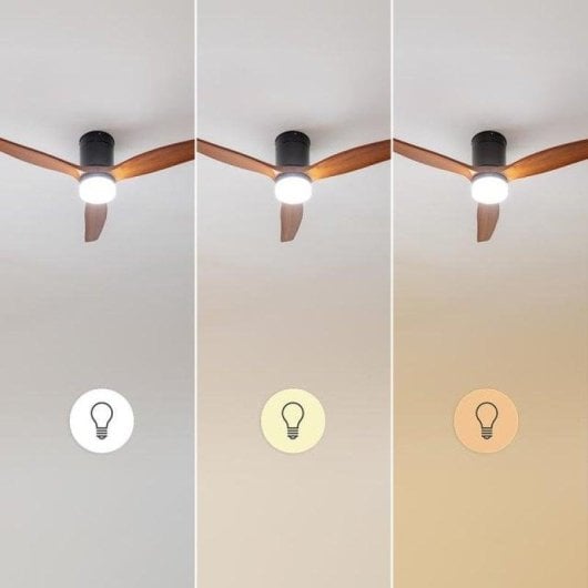 Ventoinha de Teto Cecotec EnergySilence Aero 5600 Classic 40W LED 132 cm Madeira/Preto