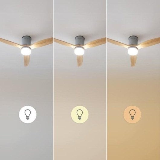 Ventilatore da soffitto Cecotec EnergySilence Aero 5600 Classic Steel 40W LED 132 cm telecomando