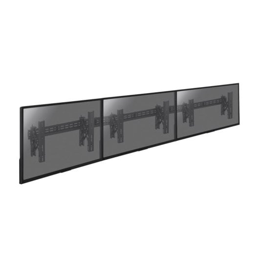 Support mural vidéo Kimex 017-2113K pour 3 écrans 49-55″, push-pull, 210 kg, noir