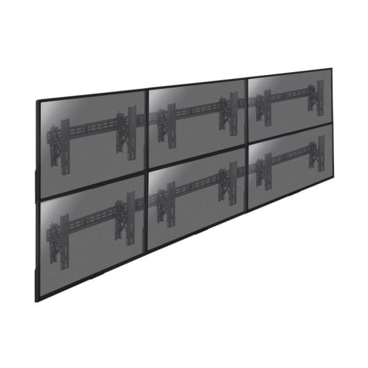 Kimex 017-2123K Supporto a parete VESA Push Pull 6x55″, 420 kg, nero