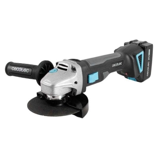 Amoladora Cecotec RadialPower 2120 Freemove Brushless 21V 900W 125mm Kit 8 Discos Maleta