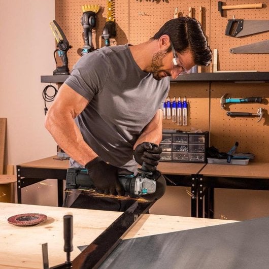 Amoladora Cecotec RadialPower 2120 Freemove Brushless 21V 900W 125mm Kit 8 Discos Maleta