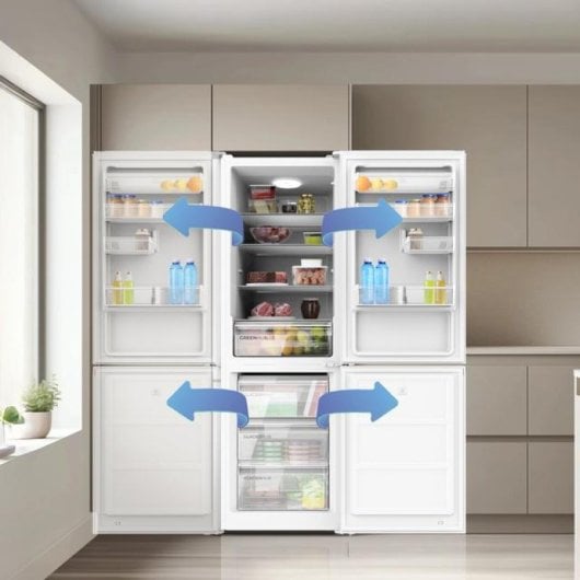 Frigorífico Cecotec Combi 185cm 296L Blanco Fast Cooling Puertas Reversibles DeFrost LED