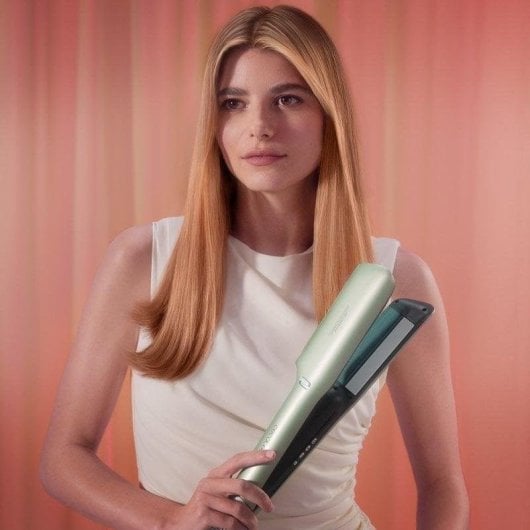 Keramik-Glätteisen Cecotec Air Lisse 230ºC 3 Temperaturstufen Ionen Keratin Display Silber