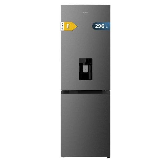 Frigorífico Cecotec Combi 185cm 296L Dark E Dispensador de Agua Fast Freezing LED