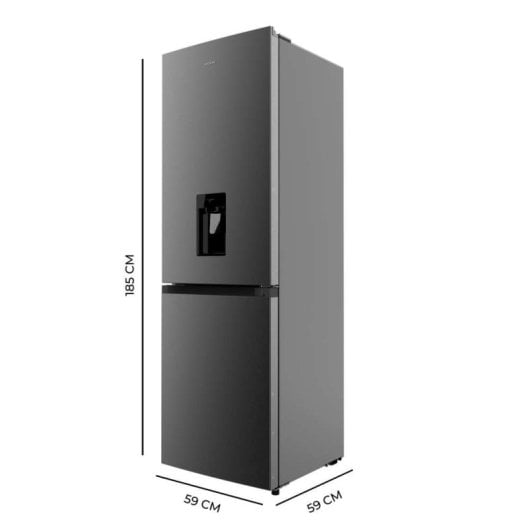 Frigorífico Cecotec Combi 185cm 296L Dark E Dispensador de Agua Fast Freezing LED