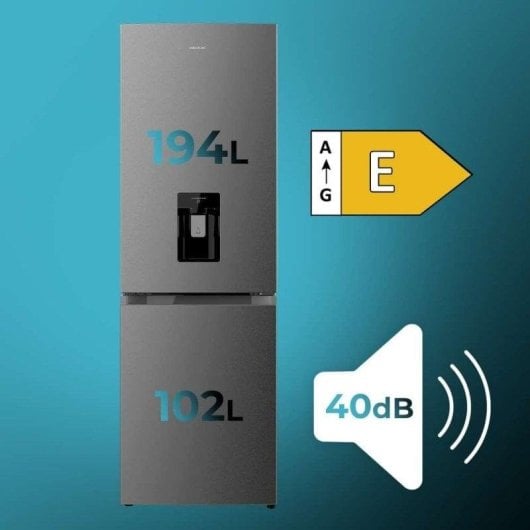 Kühlschrank Combi Cecotec Bolero CoolMarket Combi 296 DF WD Defrost 185cm 296L E Dark Wasserspender