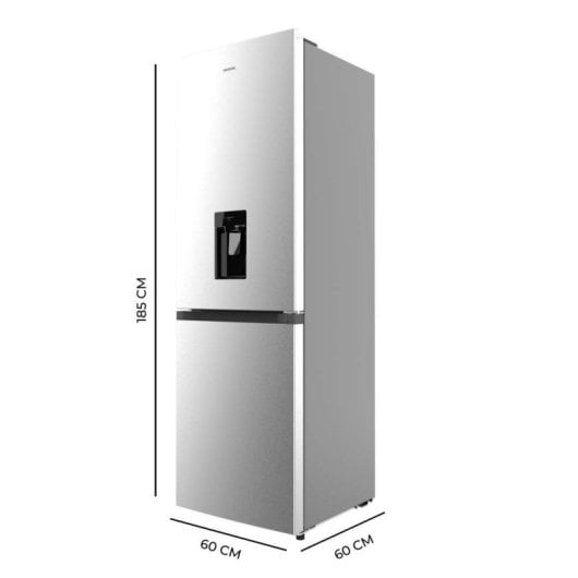 Frigorífico Cecotec Combi 185cm 296L Acabado Dark E Dispensador Agua Fast Freezing LED DeFrost